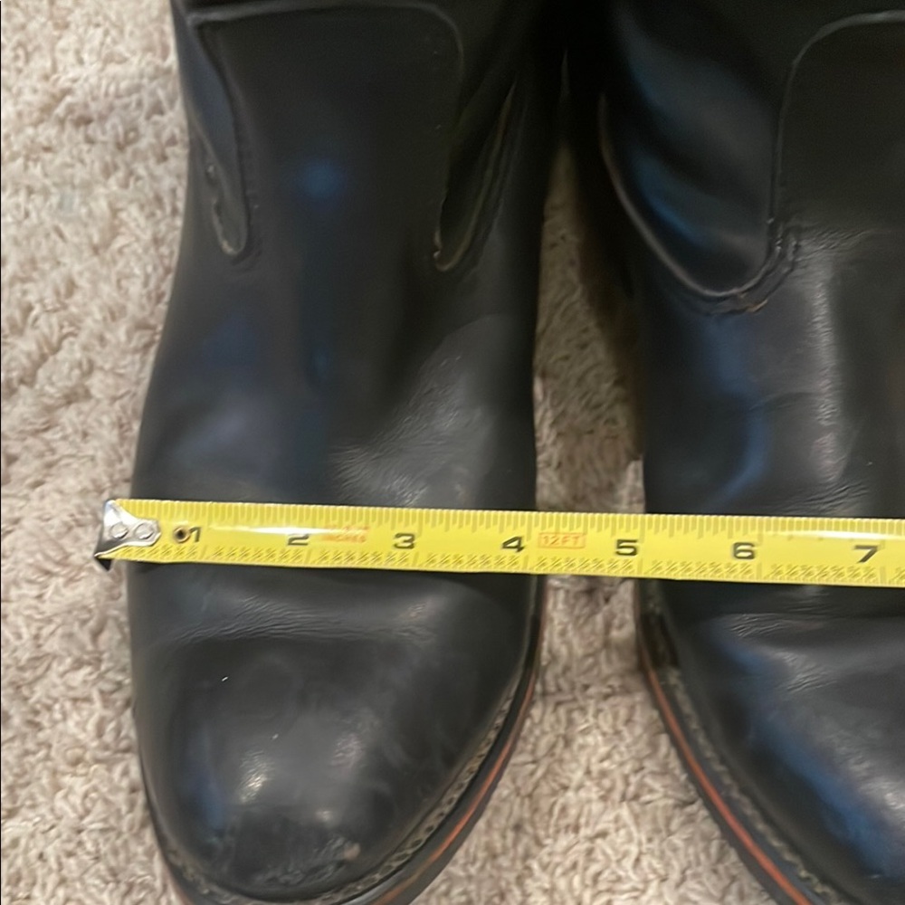 Harley-Davidson Black Leather Pull-On Men's Boots with Orange Trim - Picture 9 of 16